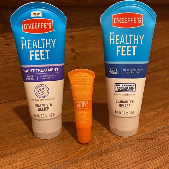 Ser of 3 Foot Cream, Lip Balm Relief for extremely Dry Cracked Skin O’Keeffe’s - Picture 3 of 6